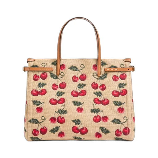 Valentino Antibes Cherry Patterned Medium Tote Bag