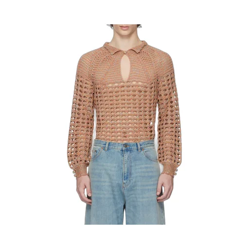 Valentino Crochet High Neck Jumper