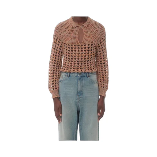 Valentino Crochet High Neck Jumper