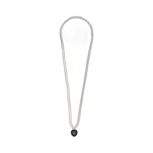 Valentino Heart Pendant Embellished Necklace