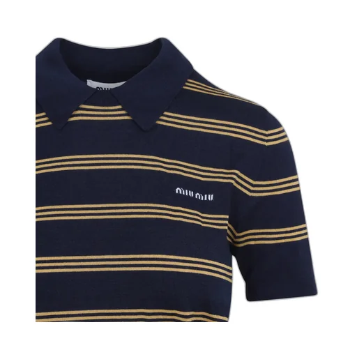 Striped Cashmere And Silk Polo Sweater