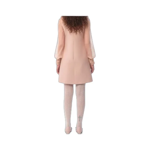 Valentino Crepe Couture Lace Detailed Dress
