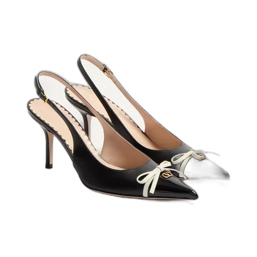 Valentino Bepointy Bow Detailed Slingback Pumps
