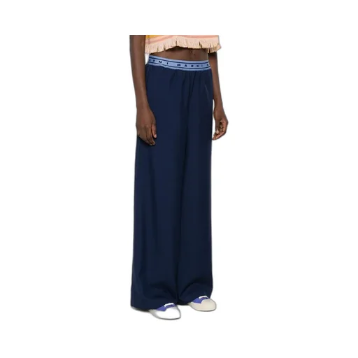 Marni Logo-Band Wide-Leg Trousers