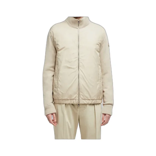 Padded Wool & Cashmere Zip-Up Cardigan