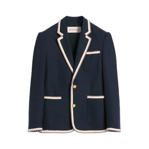 Valentino Single-Breasted Straight Hem Blazer