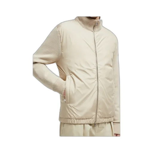 Padded Wool & Cashmere Zip-Up Cardigan