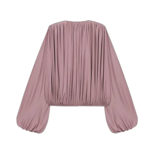 Saint Laurent Gathered Drawstring Blouse