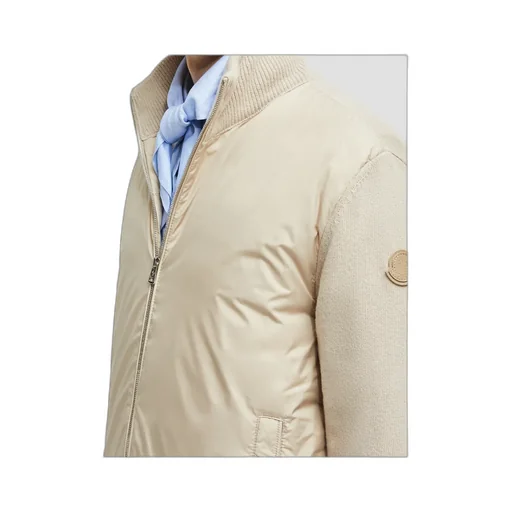 Padded Wool & Cashmere Zip-Up Cardigan