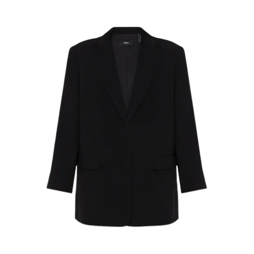 Theory Single-Breasted Crepe Blazer