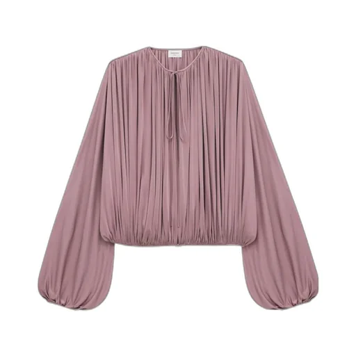 Saint Laurent Gathered Drawstring Blouse