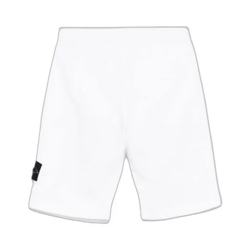 Stone Island Junior Compass-Patch Elasticated Waistband Shorts