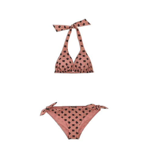 Dolce & Gabbana Logo Printed Padded Bikini Set
