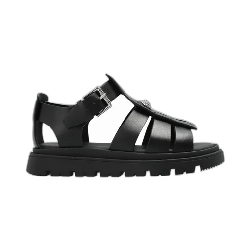 Versace Kids Logo Plaque Open Toe Sandals