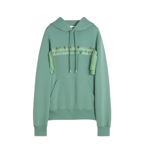 Lanvin Curb-Lace Drawstring Hoodie