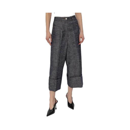 Givenchy Pleat Detailed Cropped Jeans