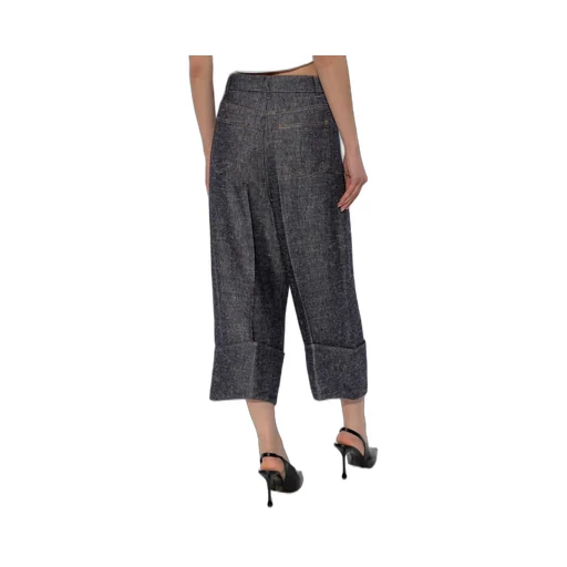 Givenchy Pleat Detailed Cropped Jeans
