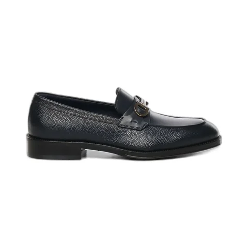 Ferragamo Gancini-Buckled Moccasin Loafers