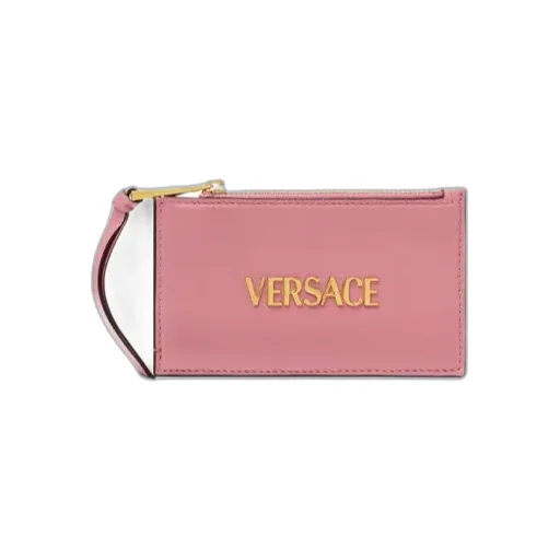 Versace Logo-Lettering Zipped Wallet