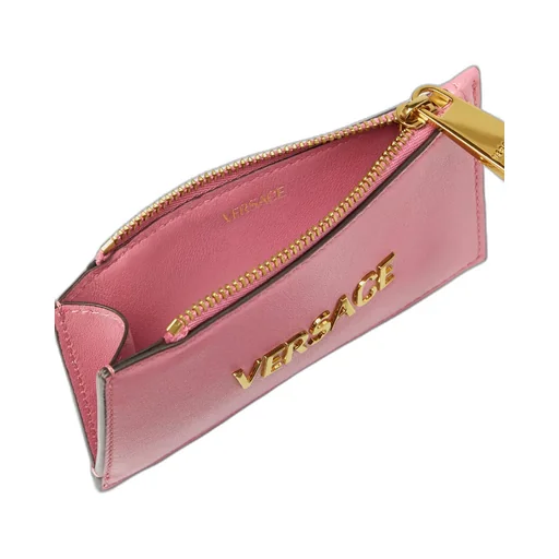 Versace Logo-Lettering Zipped Wallet