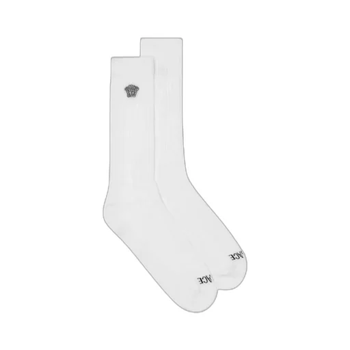 Versace Logo Embroidered Socks