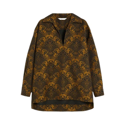 Max Mara Anemone All-Over Patterned V-Neck Top