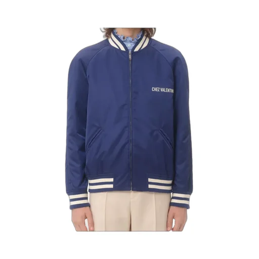 Valentino Logo Printed Zip-Up Jacket