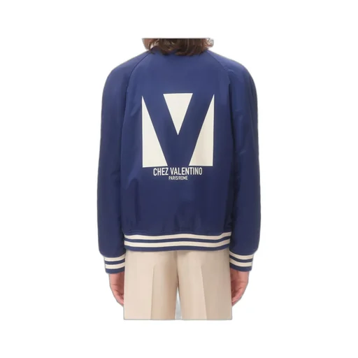 Valentino Logo Printed Zip-Up Jacket
