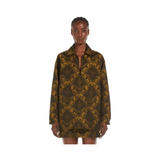 Max Mara Anemone All-Over Patterned V-Neck Top