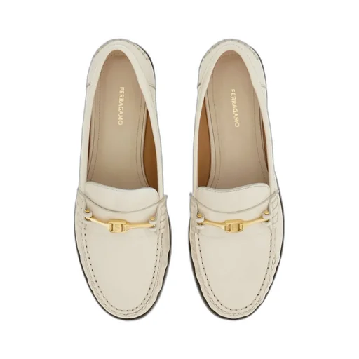 Ferragamo New Vara Almond-Toe Loafers