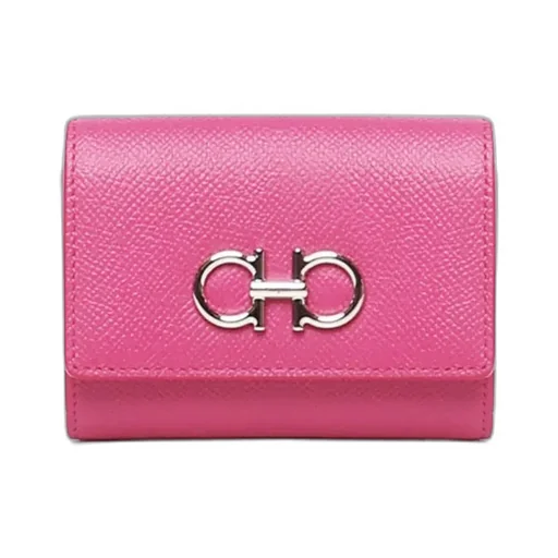 Ferragamo Gancini Plaque Tri-Fold Wallet