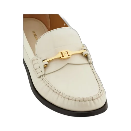 Ferragamo New Vara Almond-Toe Loafers