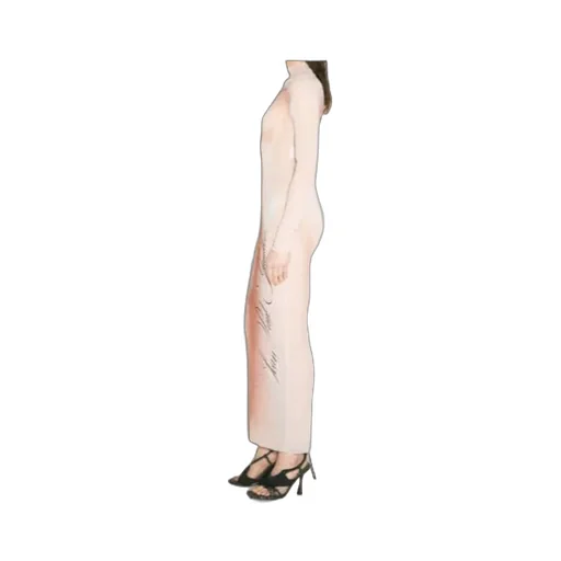 Jean Paul Gaultier Le Classique Turtleneck Mesh Long Dress