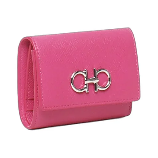 Ferragamo Gancini Plaque Tri-Fold Wallet