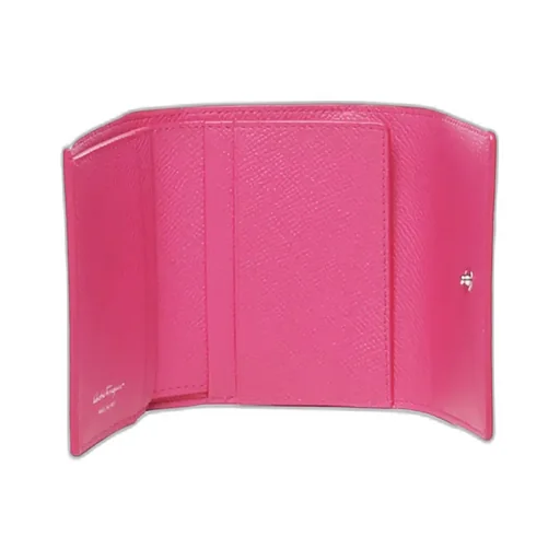 Ferragamo Gancini Plaque Tri-Fold Wallet