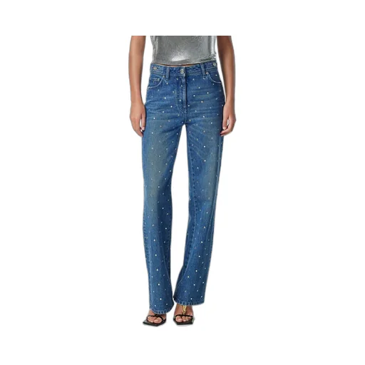 Versace Logo-Patch Stud Embellished Jeans
