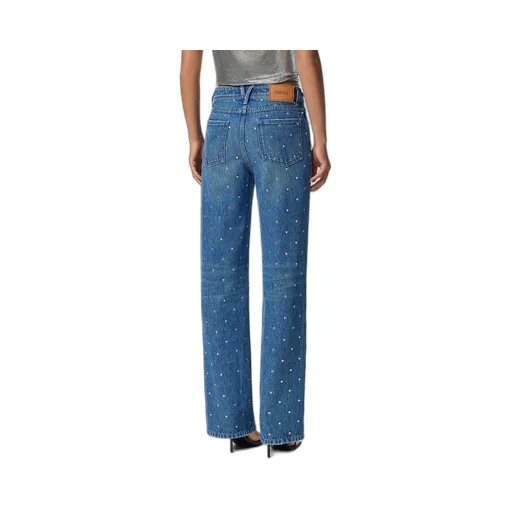 Versace Logo-Patch Stud Embellished Jeans