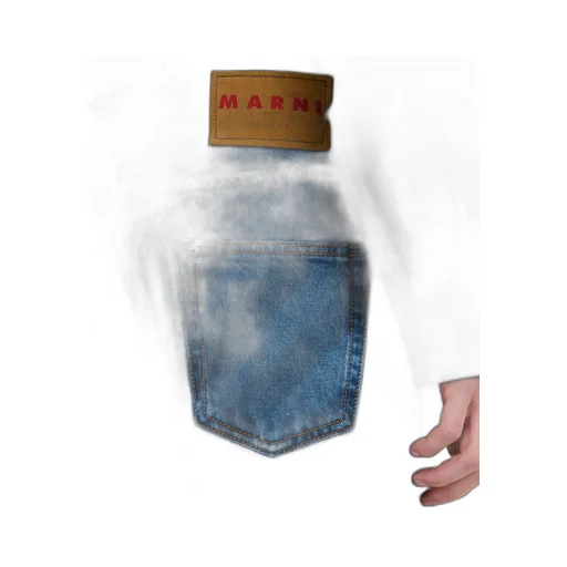 Marni Striped Straight-Leg Jeans