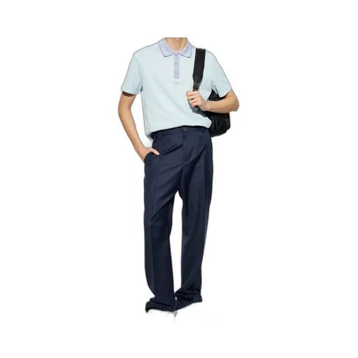 Versace Greca-Collar Short-Sleeved Polo Shirt