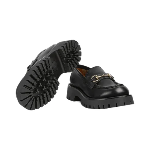 Gucci Lug Horsebit Detailed Loafers