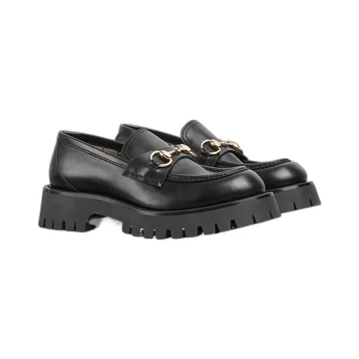 Gucci Lug Horsebit Detailed Loafers