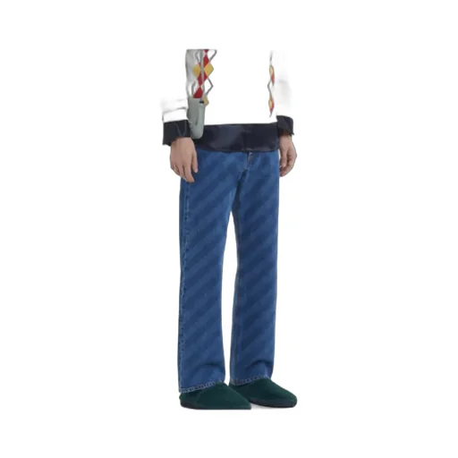 Marni Striped Straight-Leg Jeans
