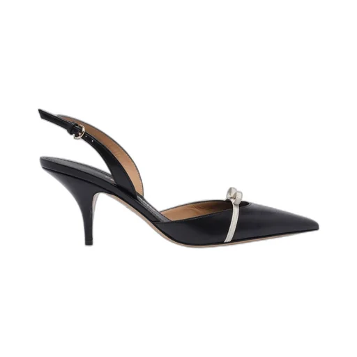 70Mm Leather Slingback Pumps