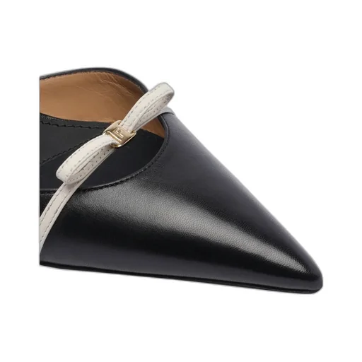 70Mm Leather Slingback Pumps