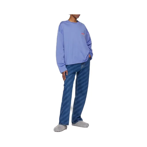 Marni Striped Straight-Leg Jeans