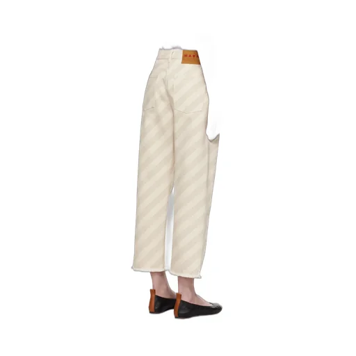 Marni Striped Wide-Leg Jeans