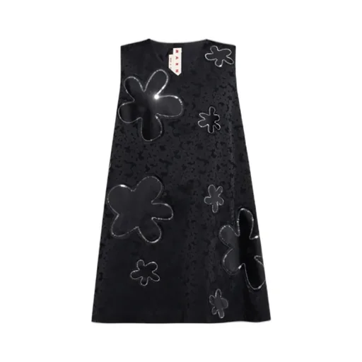 Marni Flower Embellished Sleeveless Dress