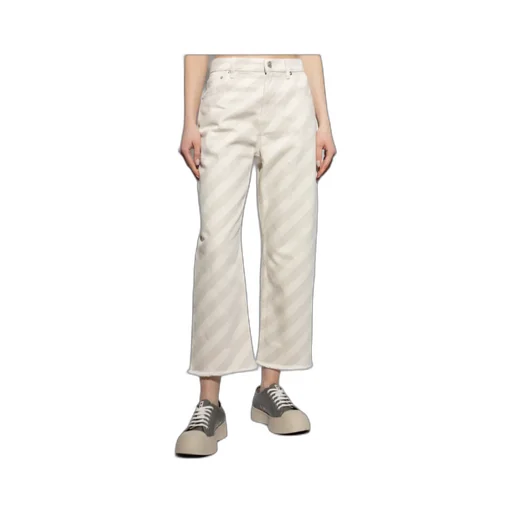 Marni Striped Wide-Leg Jeans