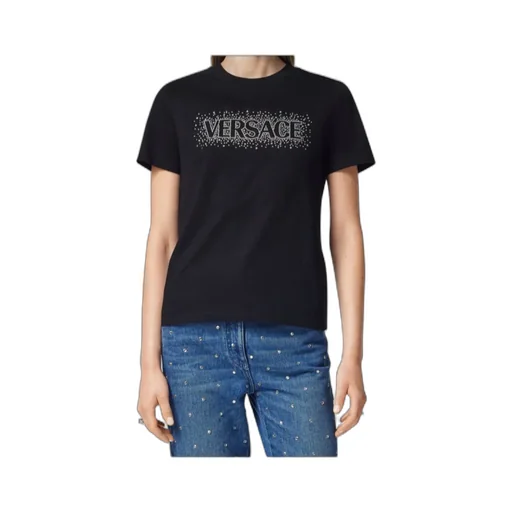 Versace Logo-Embellished Crewneck T-Shirt