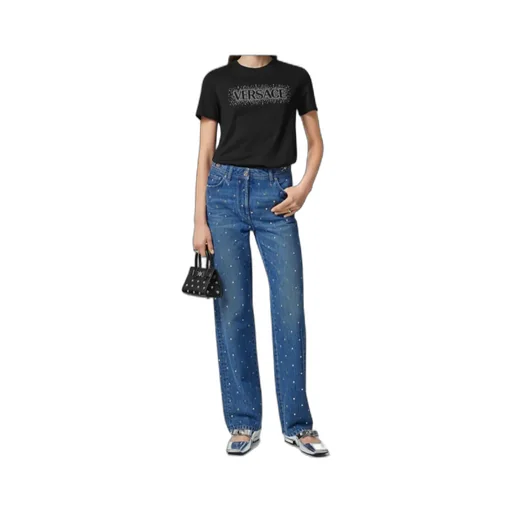 Versace Logo-Embellished Crewneck T-Shirt